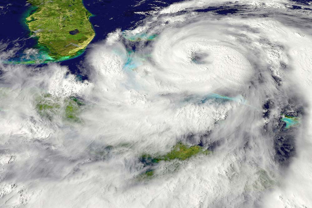 Hurricane heading for South Florida seen from space